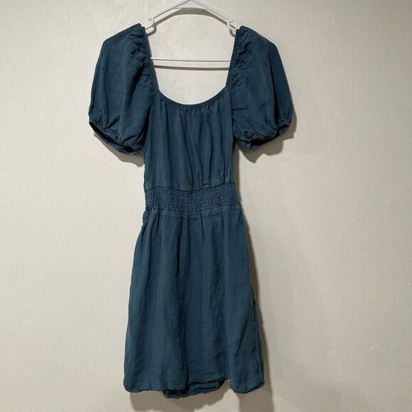 Cloth & Stone Linen Tie-Front Mini Dress | Anthropologie XS - Picture 4 of 6
